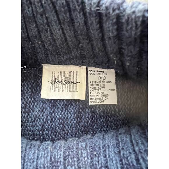 Vintage JASON MAXWELL Ramie Cotton Knit Red, White, & Blue Sweater Women's XL - Picture 3 of 11